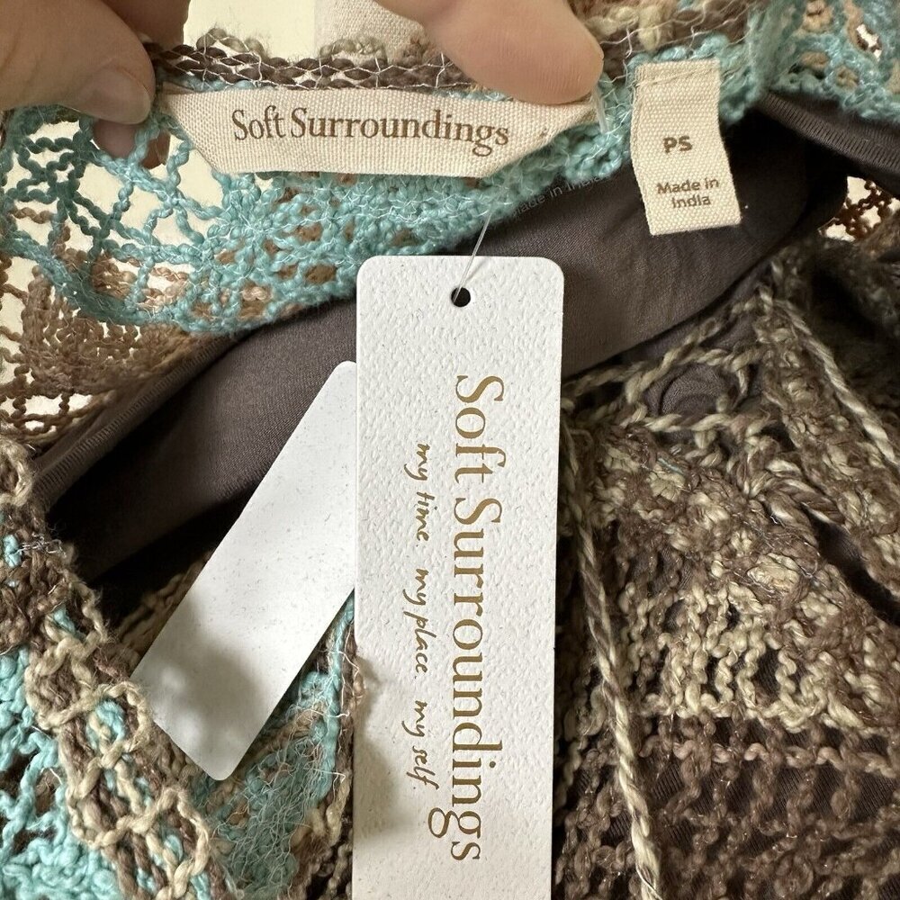 $120 NWT Soft Surroundings Crochet Tunic Size Petite Small PS Cottagecore Boho - Picture 13 of 16